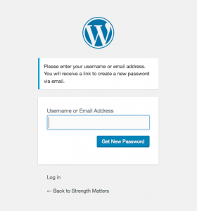 Wordpress password reset image