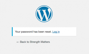 Password reset success