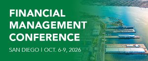 Financial Management Conference, San Diego, October 6-9, 2026 with an aerial image of San Diego shoreline